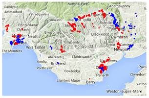 Location of substations included in the trial.